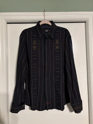 Fender Custom Shop Rock & Roll Religion Button-Down Shirt Embroidered Western M - Image 1 of 4