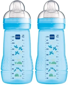 MAM Easy Active Bottles | 2 Pack (2 x 270ml) | Medium Flow MAM Teats Size 2 |... - Picture 1 of 6