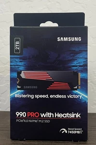 Samsung 990 PRO 2TB Internal SSD PCIe Gen 4x4 NVMe with Heatsink - Afbeelding 1 van 3
