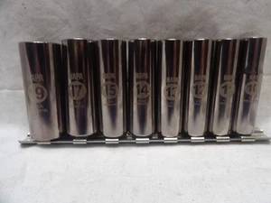 Napa Hand 3/8" Drive 8 pc. Metric Deep Well Socket Set Made in USA - Picture 1 of 6