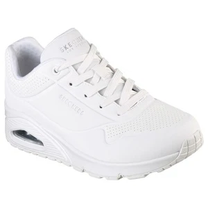 Womens Skechers Uno - Stand On Air White Lace Up Sneaker Shoes - Picture 1 of 6