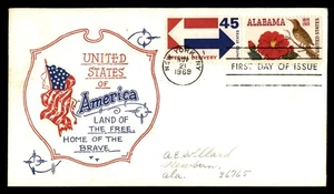 Mayfairstamps US FDC 1969 Alabama State Bird and Flower First Day Cover aau_1223 - Picture 1 of 2