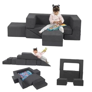 Modular Kids Couch,Toddlers Convertible Climbing Play Couch Sofa and - Picture 1 of 7