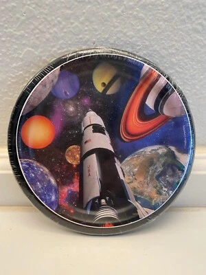 Creative Converting Space Blast Dessert 7" Paper Plates Birthday Party 8 count - Image 1 of 2