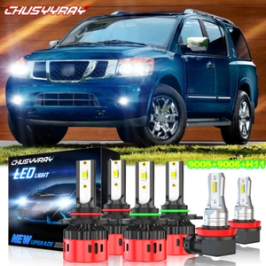 Para Fit Nissan Armada 2011-2015 6000K faro LED + bombillas de luz antiniebla - Picture 1 of 13
