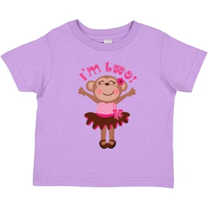 Inktastic Monkey 2nd Birthday Gift For Girl Toddler T-Shirt Im Girls Childs Cute - Picture 1 of 10