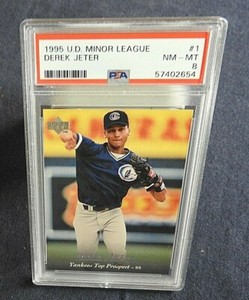 Upper Deck Minor League Derek Jeter Rookie Card Yankees PSA 8 Near Mint-Mnt