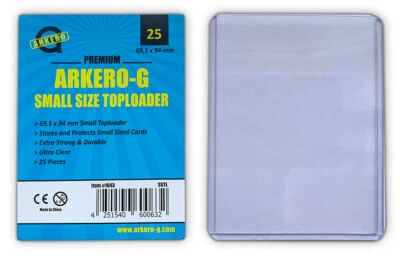 Arkero-G 25 Small Toploader appositamente per carte YuGiOh in formato giapponese NUOVO
