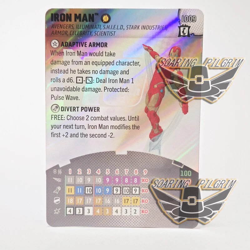 Marvel Heroclix IRON MAN - L009 - TARJETA LEGADO Juego de tesoro de coleccionista Foto 1 de 1