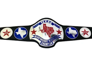 TEXAS Heavyweight Wrestling championship belt Leather Strap size 2 M Replica - Picture 1 of 3