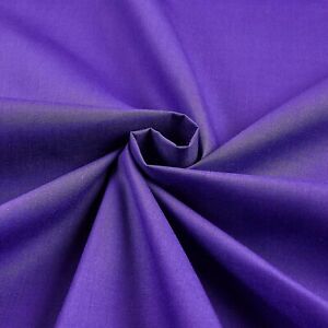 Metatron Fabrics 60" Solid Poly Cotton Broadcloth Purple (Choose Quantity)
