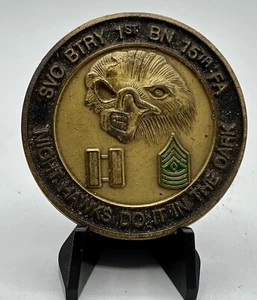 US Army SVC 1st Battalion 15th Field Artillery FA 2ID South Korea Challenge Coin - Picture 1 of 2