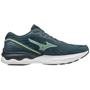 Mizuno Men's Wave Skyrise 3 Running Trainers Shoes SmokeB/NLime/NeonFlame