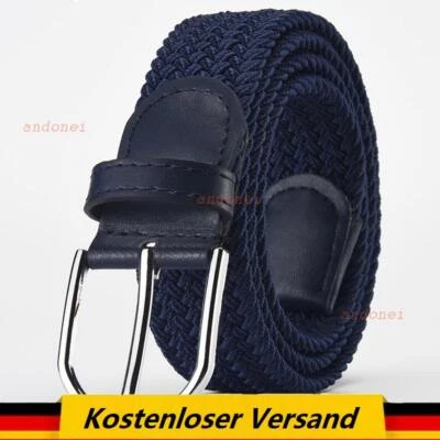 Stretchgürtel Flechtgürtel Damen Herren Gürtel Elastisch Jeansgürtel Stoffgürtel - Bild 1 von 4