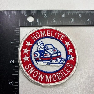 VTG c 1980s HOMELITE SNOWMOBILES Patch Ski Mobile Ski Sled Winter Vehicle 54D7 - Picture 1 of 2