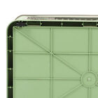 Foldable Plastic Storage Box Clear Stackable With 5 Sides Groove Design Green