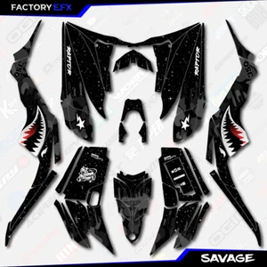 Kit de gráficos de carreras Savage Camo negro se adapta a calcomanías cuádruples Yamaha Raptor 350 04-13 - Imagen 1 de 2