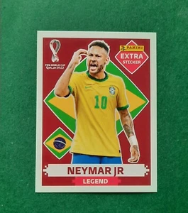 Pegatina extra paralela NEYMAR LEGEND Copa Mundial Mundial Qatar 2022 RARA - Imagen 1 de 4