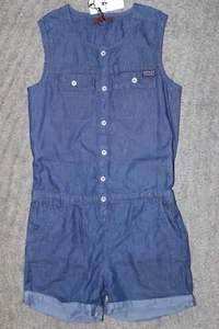 7 For All Mankind Girls Denim Look Romper - Size M - NWT - Picture 1 of 4