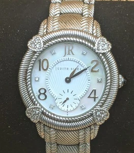 Judith Ripka Sterling & Diamonique Sub-Dial Bracelet Watch - Picture 1 of 5
