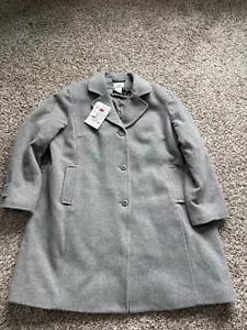 LL Bean Bellandi Classic 3/4 Lambswool Peacoat Lt Gray Heather 3XL NWT $259 - Picture 1 of 6