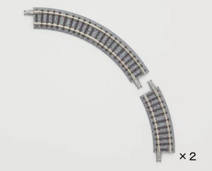 TOMIX N Scale 1111 Model Railway Track Super Mini Curved Rail C103 30/60 2pcs - Picture 1 of 2