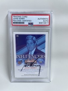 John Kerry Signed 2016 Decision Trading Card PSA/DNA Coa Encapsulated USA Obama