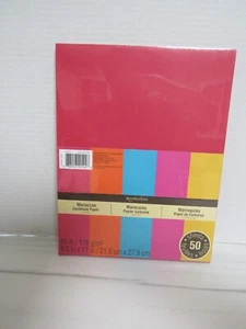 Papel Cartulina Recuerdos 8 1/2" x 11" 50 Hojas 65 lb 5 Colores MARRUECOS - Imagen 1 de 2