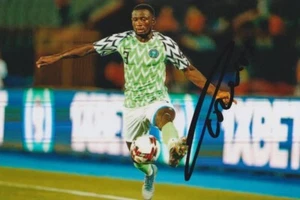 Jamilu Collins handsigniert Nigeria 6x4 Foto Fußball Autogramm 3 - Bild 1 von 1
