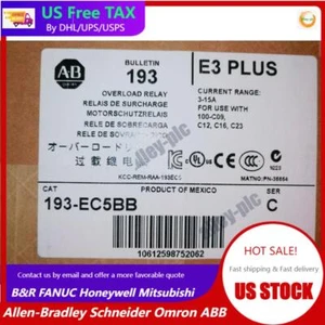 1PC NEW Allen-Bradley 193-EC5BB E3 Plus 3-15 A Overload Relay US Free Tax - Afbeelding 1 van 4