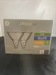 GE Classic LED 90W Par38 Medium Base Dimmable Outdoor Floodlight 2 Bulb - Picture 1 of 15
