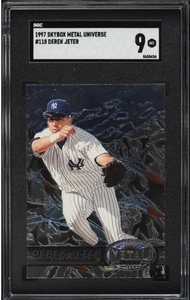 1997 Skybox Metal Universe Derek Jeter #118 SGC 9 Mint HOF New York Yankees - Picture 1 of 2