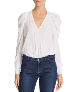 Ramy Brook Womens Puff-Sleeve Pullover Blouse, White, XX-Small - Picture 1 of 1