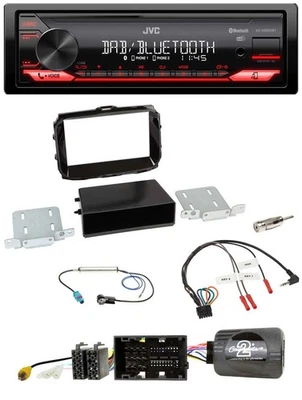 JVC Bluetooth USB DAB Lenkrad Autoradio für Alfa Giulietta 13-21 piano-schwarz - Bild 1 von 4