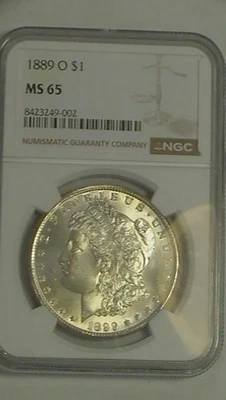 1899 O Morgan Silver Dollar NGC ERROR HOLDER Dated 1889 O See Pics MS 65 - Image 1 of 4