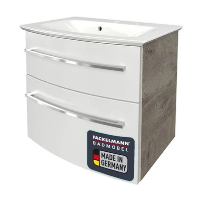 Fackelmann B.STYLE Badmöbel Set 2-tlg in Weiß Badschrank Möbel Made in Germany - Bild 1 von 4
