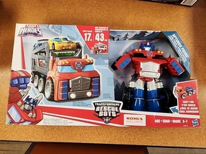 Playskool Heroes Transformers Rescue Bots Optimus Prime Trailer Hasbro Kohl's Ex - Picture 1 of 6