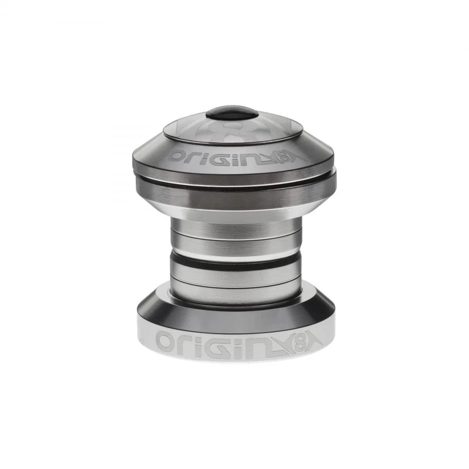 Bicycle Headset Origin8 Threadless Pro Cartridge Bearing 1 Inch Silver