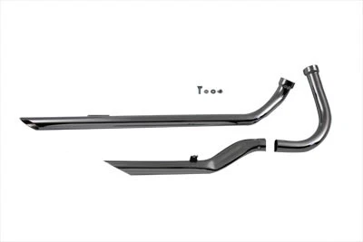 Комплект выхлопных труб плоская передняя труба подходит для Harley Davidson - Изображение 1 из 1