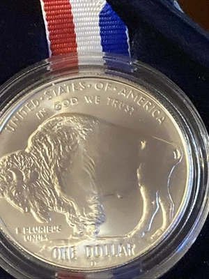 2001 American Buffalo Comm. Proof Silver Coin - OGP & COA - Image 1 of 4