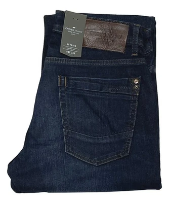 Cross Jeans ANTONIO W 40 L 34 Stretch Dark Blue used Relaxed Fit E161-114 1.Wahl - Bild 1 von 4
