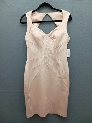 Vestido para mujer Jessica Simpson ceñido al cuerpo hasta la rodilla 8 rosa cuello en V Foto 1 de 4