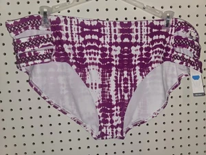 Time And True Women's Pink And White Bikini Bottoms Size 2x (20w-22w) - Picture 1 of 4