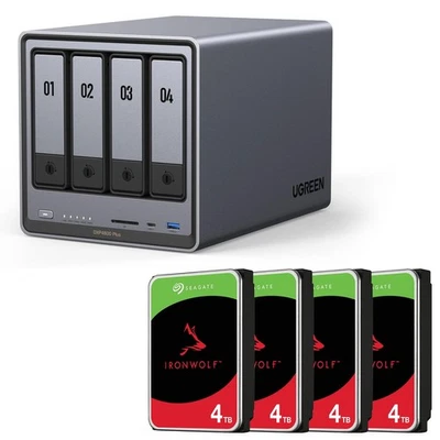 Ugreen NASync DXP4800 Plus + SEAGATE Festplatte 16 TB (4 x 4 TB) - Bild 1 von 4