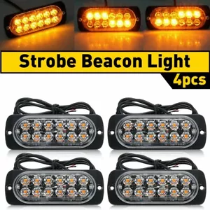 Car 12-LED Strobe Lamps Surface Mount Flashing Lights For Truck Pickup - Picture 1 of 12