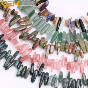 Natural Freefrom Gemstone Beads Stick Chips Beads For Jewelery Making 15" Gift - Picture 1 of 107