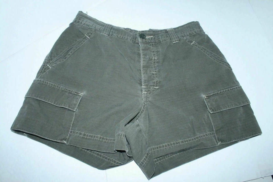 J. Pantalones Cortos Carga Crew Chinos - Talla 4 Caqui Verde Oliva 4.25" Entrepierna 100% Algodón Foto 1 de 4