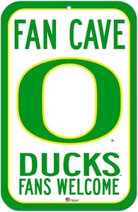 Oregon Ducks Street Sign - 11"x17" Fan Cave Fans Welcome Street Sign - Picture 1 of 1