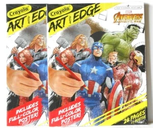 LIBROS - CRAYOLA ART CON EDGE VENGERS INFINITY WAR - NUEVOS Y SELLADOS - ¡LOTE DE 2! - Imagen 1 de 3