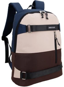 BESTLIFE Urban Notebook-Rucksack COL SKATE blau/beige/braun - Bild 1 von 3